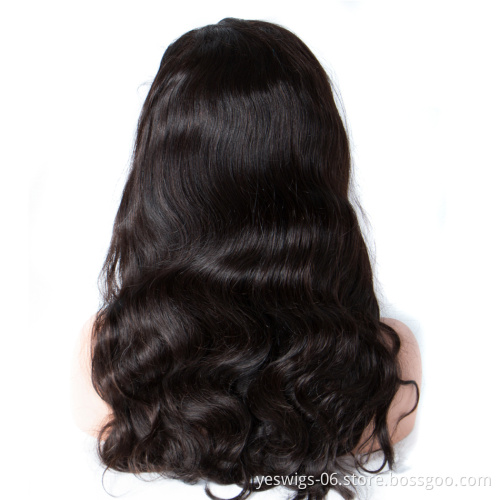 2021 Trending Style Brazilian Body Wave Human Hair Lace Closure Wigs 4x4 Cuticle Aligned Remy Natural Color Hair 150% Density